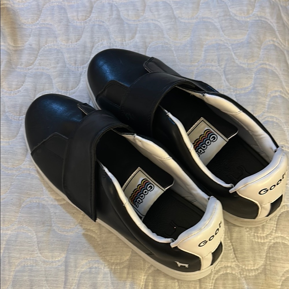 Goats Bros Black and White Slip-On Sneakers